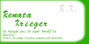 renata krieger business card